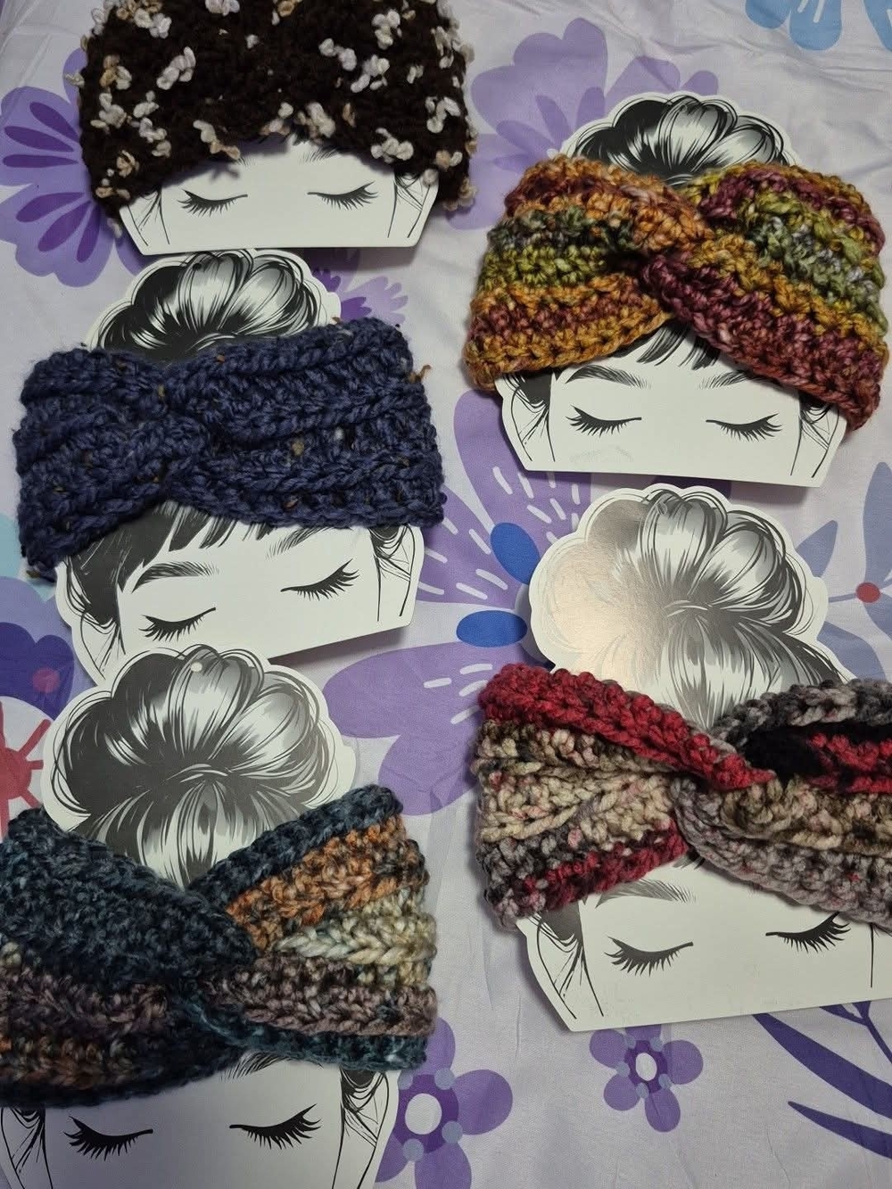 Handmade Womens Crochet Headband - Multicolor